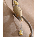 Yhpup New Arrival Design Yellow Baroque Simulated Pearls Bead Pendant Necklace Bracelet Ring Set Vintage Fashion Trendy Jewelry