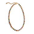 Conjunto de Colar com Zircônia em Aço Inoxidável