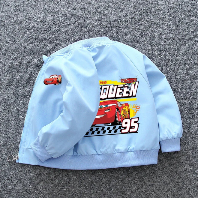 Jaqueta Masculina Infantil Carros Relampago Mcqueen Azul