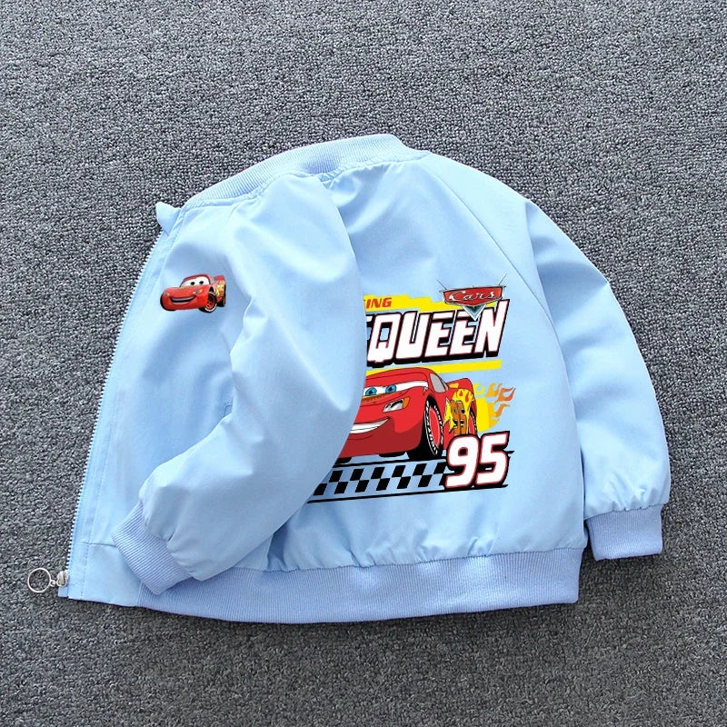 Jaqueta Masculina Infantil Carros Relampago Mcqueen Azul