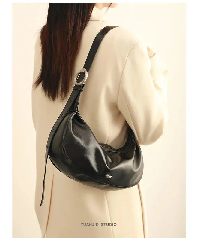 Bolsa feminina de couro macio grande capacidade minimalista crossbody luxo