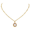 Colar Choker Feminino Geométrico com Pérola em Aço Inoxidável YH298A Gold