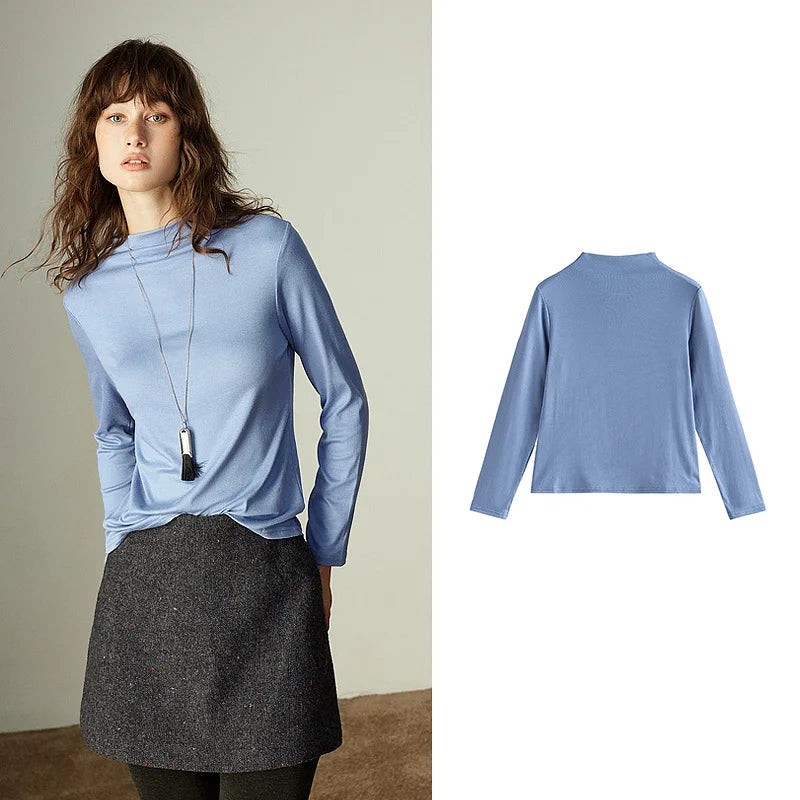 Blusa Feminina Segunda Pele com Gola Alta