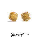 Yhpup 316L Stainless Steel Small Flower Daily Stud Earrings for Women Waterproof Metal Versatile Attractive Jewelry Gift