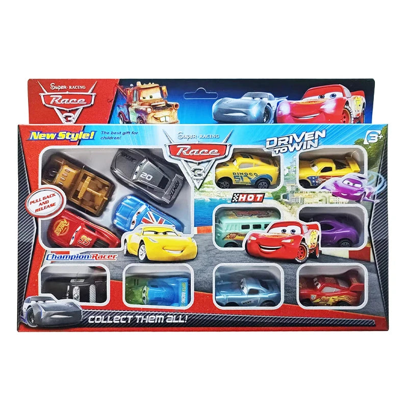 Kit 12 Carrinhos do Filme Carros McQueen