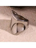 Anel Minimalista de Design Orgânico com Banho Ouro 18K