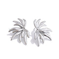 Yhpup 14g Light Flower Statement Big Temperament Stud Earrings 2025 Gift Women Anti Allergic Stainless Steel Jewelry PVD Plated