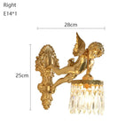 Luminária Francesa Angelical de Cristal e Bronze | Delamantina