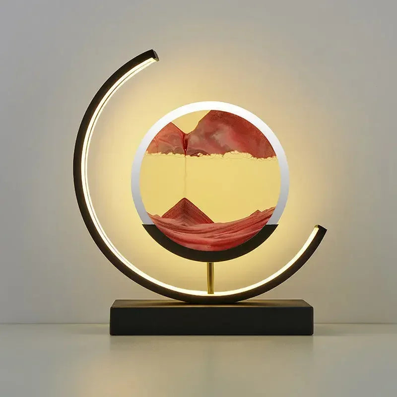 Luminária Home Art Decorativa LED Mountains Preto | Delamantina Black Base-Red