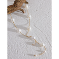 Colar Feminino Redondo com Pérola em Aço Inoxidável 3