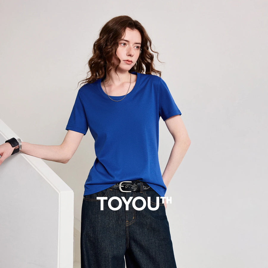 Camiseta Feminina de Algodão com Toque Acetinado