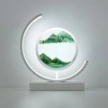 Luminária Home Art Decorativa LED Mountains Branca | Delamantina White Base-Green