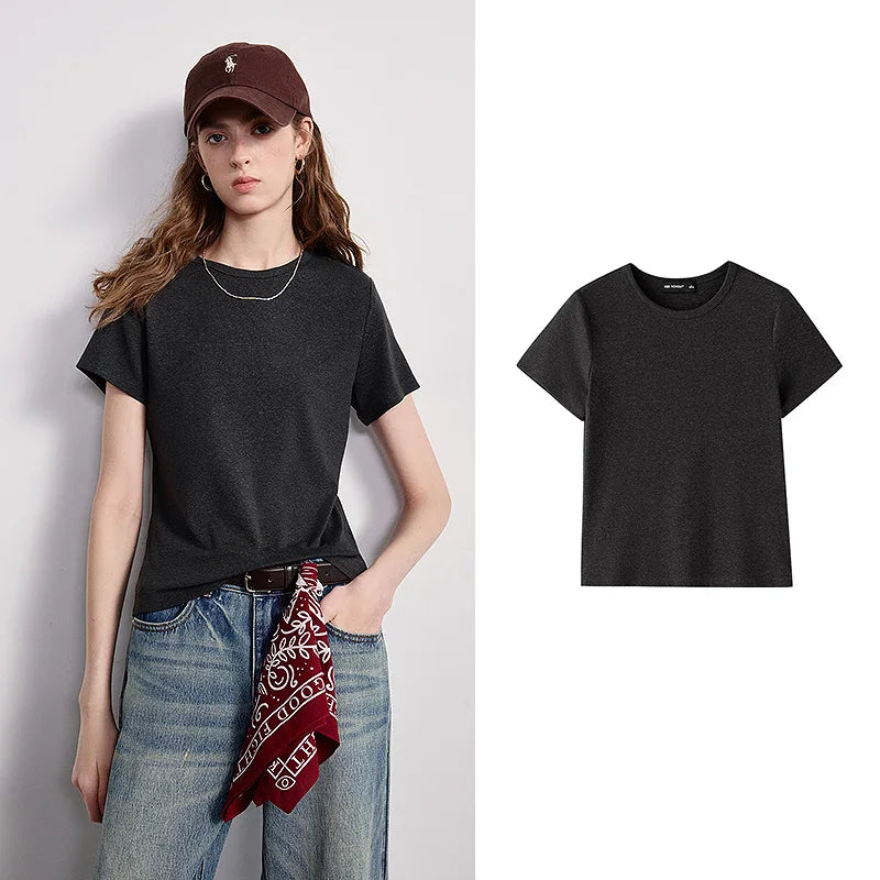 Camiseta Feminina de Liocel e Linho com Paetê