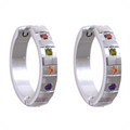 Brinco de Argola 20 mm com Zircônias Coloridas