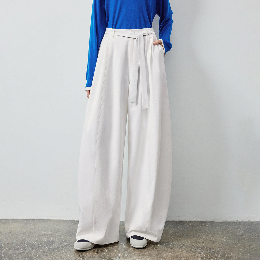 Calça Alfaiataria Feminina Wide Leg com Cinto
