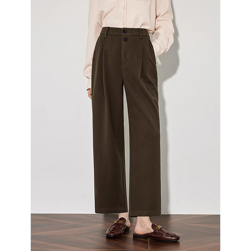 Calça Alfaiataria Feminina Reta Cropped
