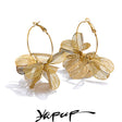 Brinco de Argola Flor Maxi
