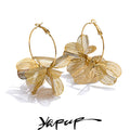 Brinco de Argola Flor Maxi