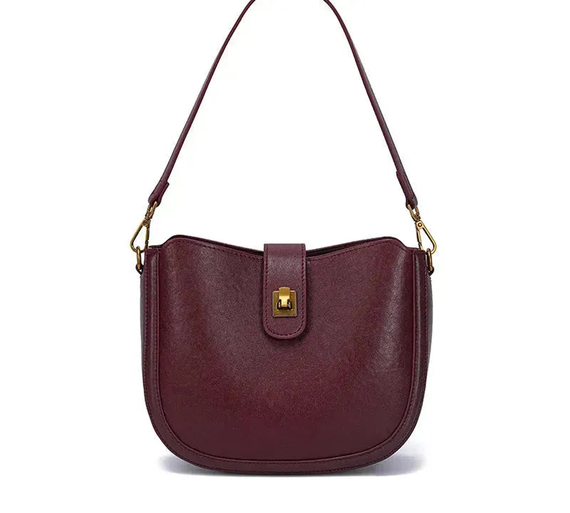 Bolsa Feminina de Couro Legítimo Soft Vintage para Ombro e Transversal