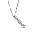 Colar Feminino Gota com Zircônia em Aço Inoxidável 2 Prata
