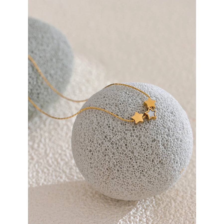 Colar Feminino Estrela com Zircônia em Aço Inoxidável 3