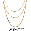 Colar Feminino de Camadas Gota em Aço Inoxidável 8