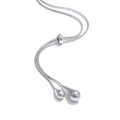 Yhpup Exquisite Stainless Steel Handmade Polished Chain Chest Necklace Water Drop Dangle Fashion Earrings Women Charm Jewelry YH5047A P-Necklace