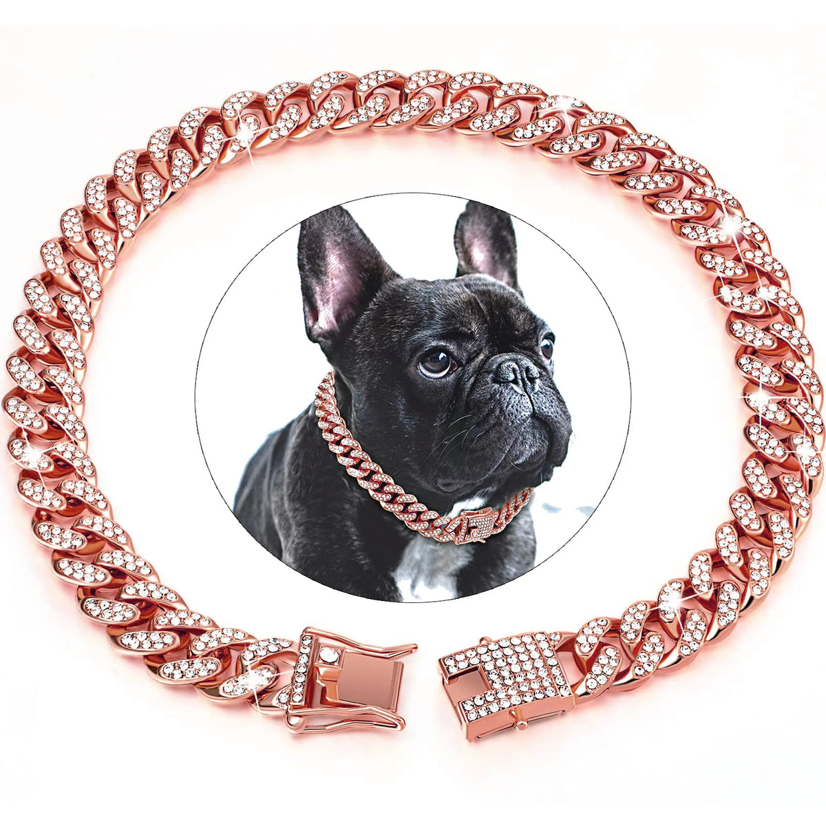 Corrente para cachorros Descolados DogDrip® RoseGold CHINA