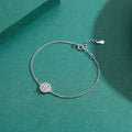 MODIAN Pure 925 Sterling Silver Luxury 1.0Ct Sparkling Clear CZ Link Chain Charm Bracelet For Women Wedding Engagement Jewelry