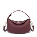 Bolsa pequena feminina de couro legítimo minimalista transversal de ombro