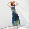 Vestido Midi Estampado Aquarela em Degradê