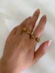Conjunto de Anéis Abertos com Esferas em Aço Inoxidável