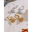 Brinco de Argola Sol com Zircônia