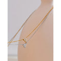 Colar Feminino Flor com Zircônia em Aço Inoxidável 2
