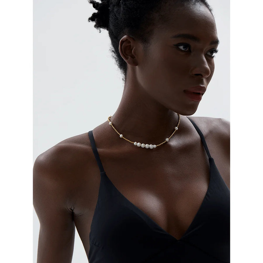 Colar Feminino Gota com Pérola em Aço Inoxidável 6