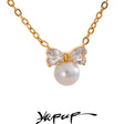 Colar Feminino Gota com Pérola em Aço Inoxidável 17