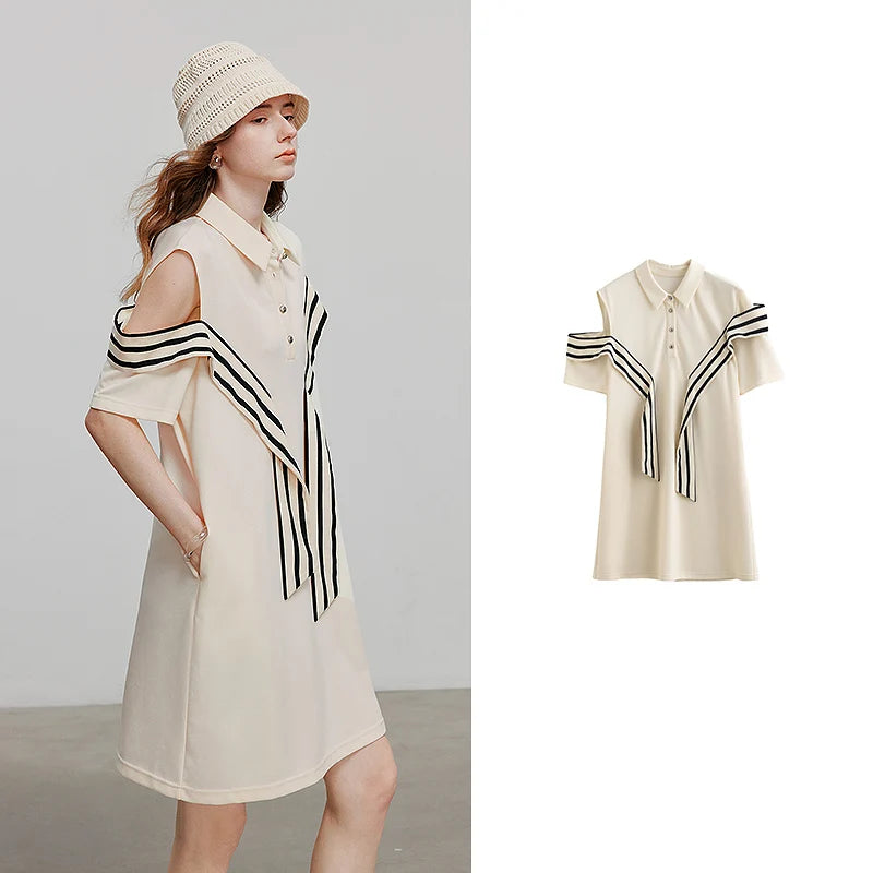 Vestido Chemise Curto com Recortes