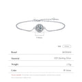 MODIAN Pure 925 Sterling Silver Luxury 1.0Ct Sparkling Clear CZ Link Chain Charm Bracelet For Women Wedding Engagement Jewelry