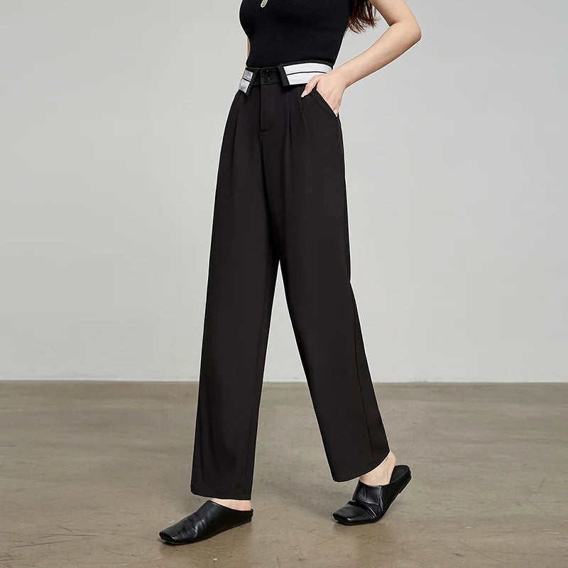 Calça Alfaiataria Feminina Wide Leg com Elastano