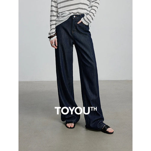 Calça Jeans Feminina Reta com Algodão e Acetato