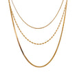 Colar Feminino de Camadas Gota em Aço Inoxidável 8