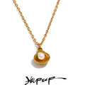 Colar Feminino Gota com Pérola em Aço Inoxidável 5