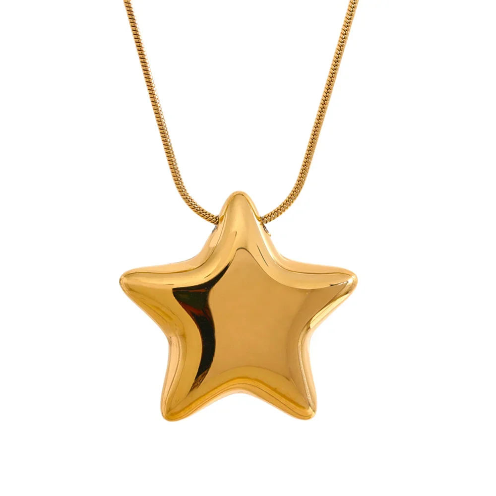 Colar Feminino Estrela em Aço 316L Ouro