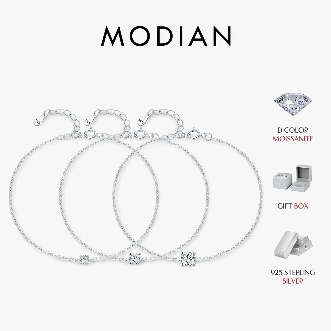 Pulseira de Moissanita Premium em Prata 925