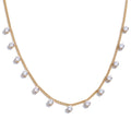Colar Feminino Gota com Zircônia em Aço Inoxidável 8 Ouro