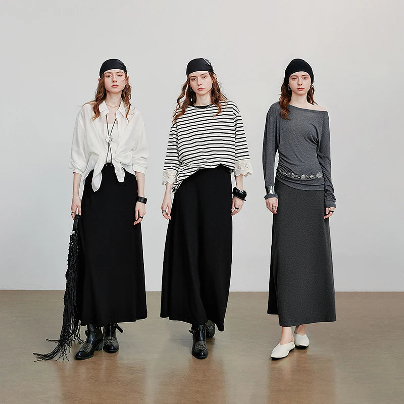 Saia Longa Feminina de Inverno Evasê