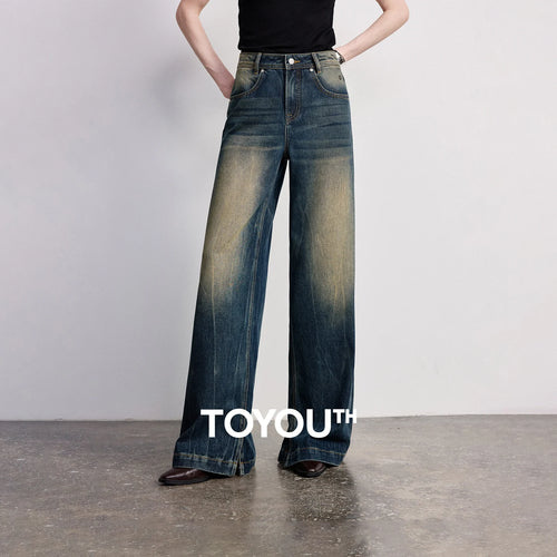 Calça Jeans Feminina Wide Leg com Acetato