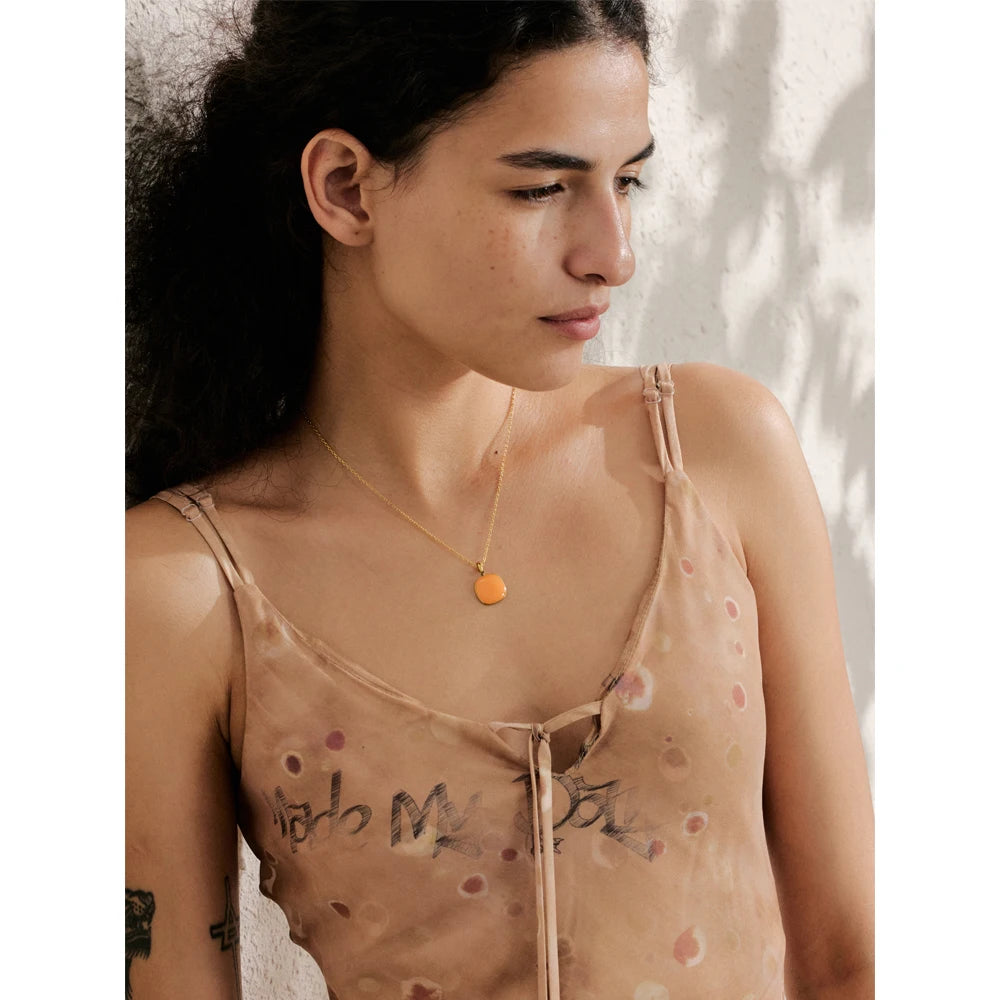 Colar Feminino Quadrado em Aço Inoxidável 4