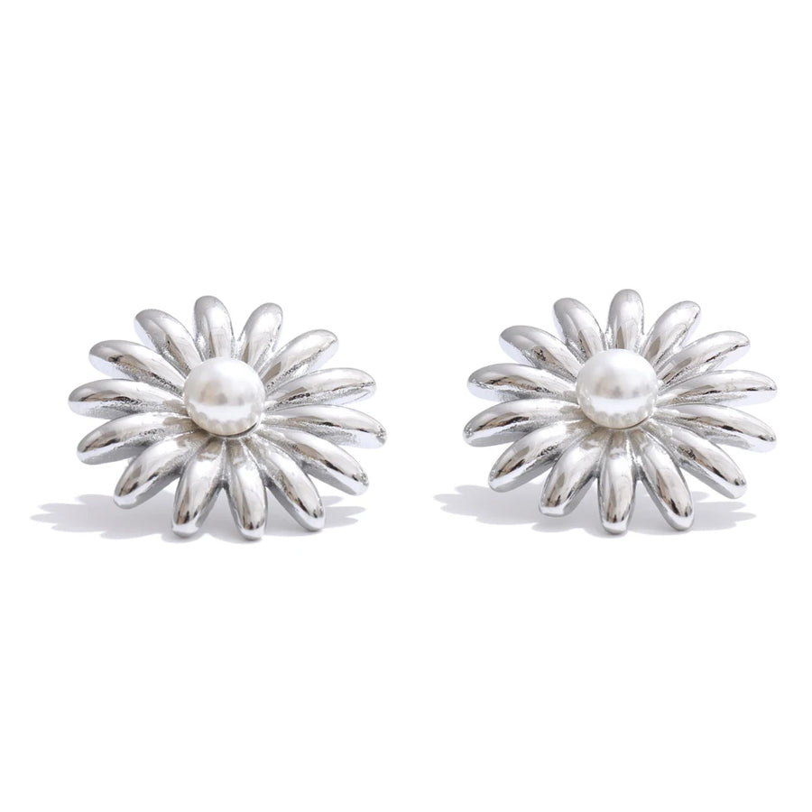 Brinco Flor Perolado