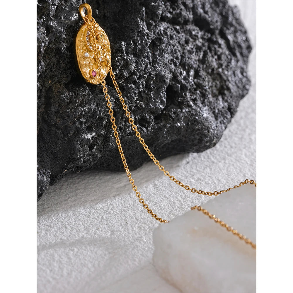 Colar Feminino Estrela com Zircônia em Aço Inoxidável 4